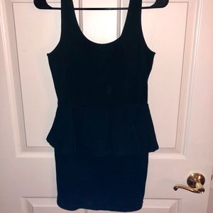 Black peplum dress